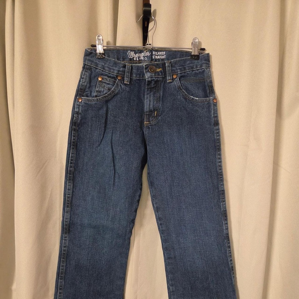 Girls Wranger Retro Relaxed Straight Denim Adjustable Waist